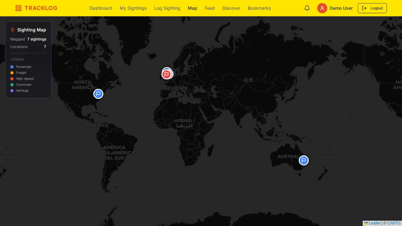 Interactive Sighting Map
