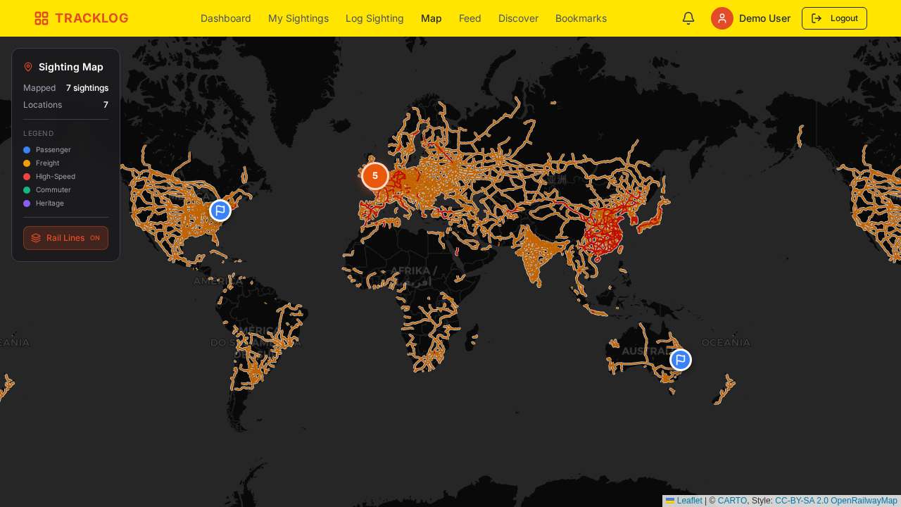 Global Rail Lines Overlay
